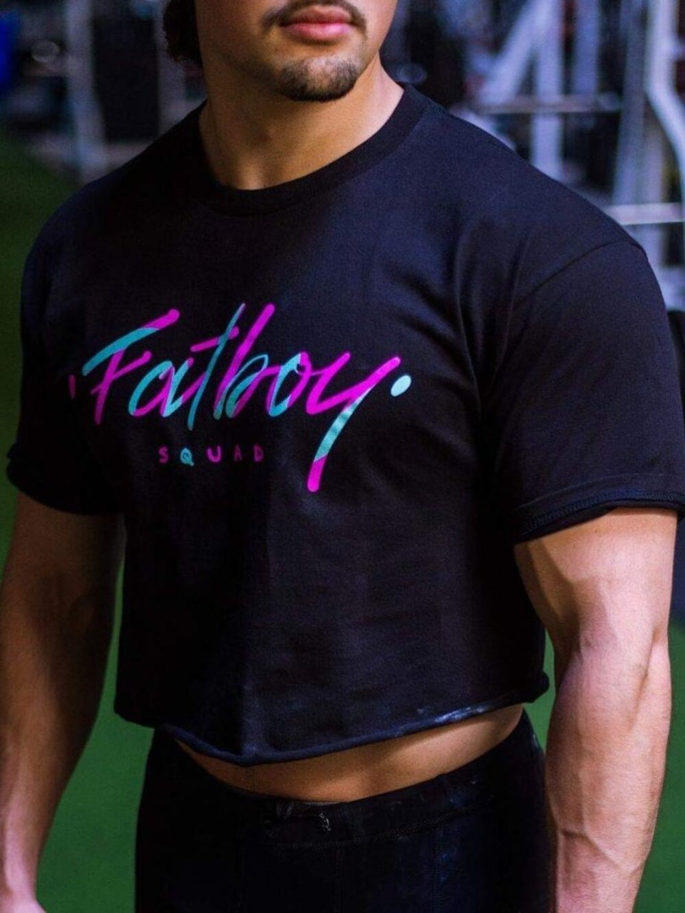Raskol Apparel Fatboy Squad Men’s Cropped Gym T-Shirt Black Large